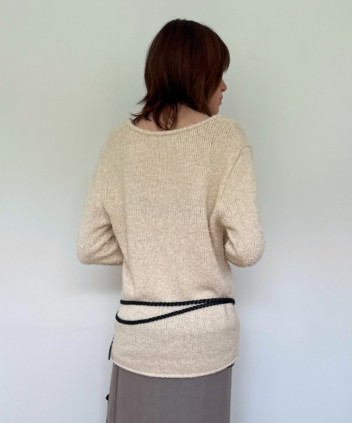 DIAGONAL(ダイアゴナル)の「U NECK BASIC KNIT (ivory)(ニット/セーター・レディース・その他・FREE)」の2枚目の写真