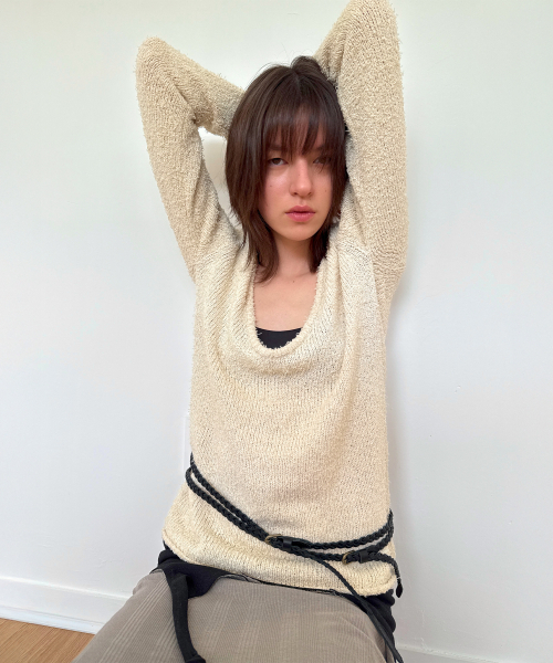 DIAGONAL(ダイアゴナル)の「U NECK BASIC KNIT (ivory)(ニット/セーター・レディース・その他・FREE)」の3枚目の写真