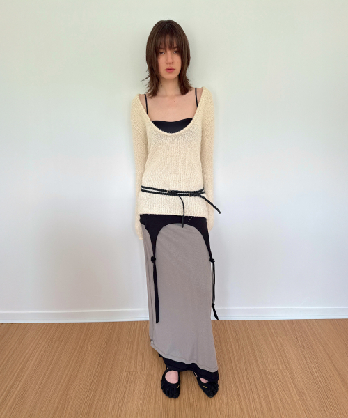 DIAGONAL(ダイアゴナル)の「U NECK BASIC KNIT (ivory)(ニット/セーター・レディース・その他・FREE)」の4枚目の写真