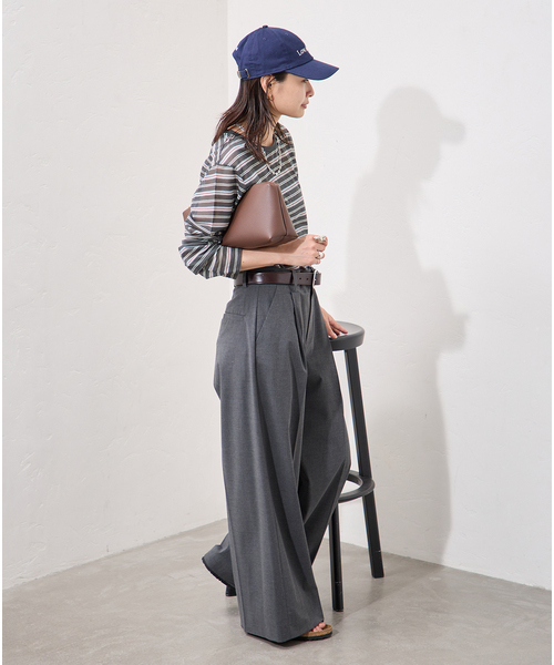 JOURNAL STANDARD(ジャーナルスタンダード)の「《追加2》CPシアースキンロング Tシャツ(Tシャツ/カットソー・レディース・ダークブルー/ホワイト/ブラック系その他/レッド・FREE)」の13枚目の写真