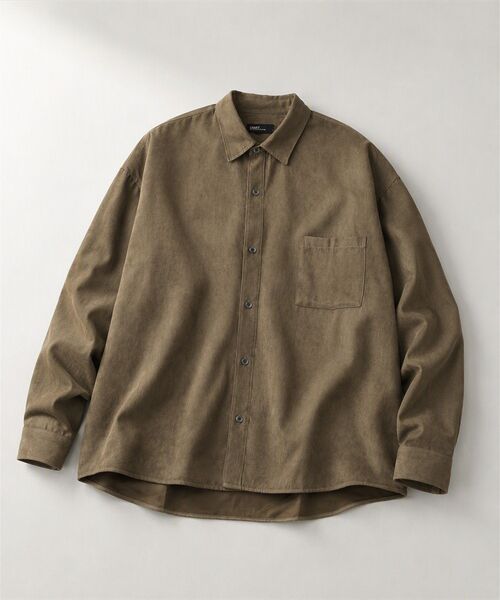 CRAFT STANDARD BOUTIQUE(クラフトスタンダードブティック)の「スウェードライクシャツ(シャツ/ブラウス・メンズ・グレイッシュベージュ/モカ・L/M)」の2枚目の写真