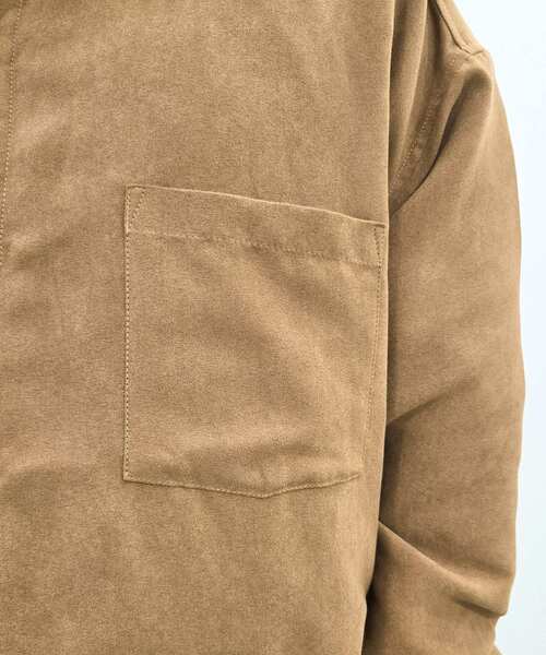 CRAFT STANDARD BOUTIQUE(クラフトスタンダードブティック)の「スウェードライクシャツ(シャツ/ブラウス・メンズ・グレイッシュベージュ/モカ・L/M)」の7枚目の写真