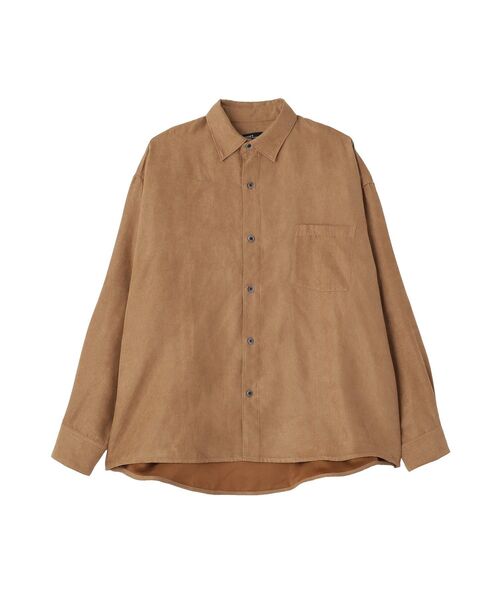 CRAFT STANDARD BOUTIQUE(クラフトスタンダードブティック)の「スウェードライクシャツ(シャツ/ブラウス・メンズ・グレイッシュベージュ/モカ・L/M)」の13枚目の写真