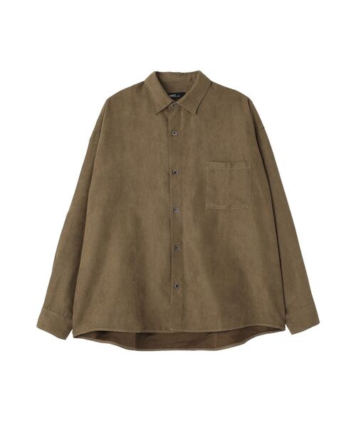 CRAFT STANDARD BOUTIQUE(クラフトスタンダードブティック)の「スウェードライクシャツ(シャツ/ブラウス・メンズ・グレイッシュベージュ/モカ・L/M)」の12枚目の写真