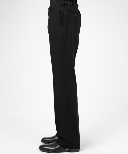 LAD MUSICIAN(ラッドミュージシャン)の「WOOL GABARDINE STRAIGHT PANTS(スラックス・メンズ・ブラック・44/42/46)」の3枚目の写真