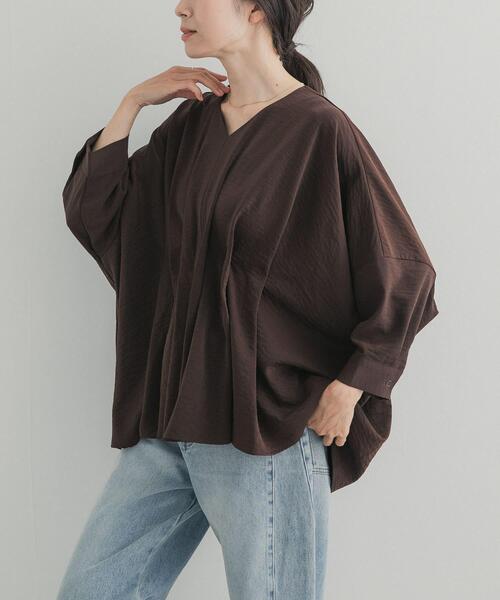 URBAN RESEARCH DOORS(アーバンリサーチドアーズ)の「ウエストタックドルマンブラウス(シャツ/ブラウス・レディース・ホワイト系その他/ブラウン・FREE)」の9枚目の写真