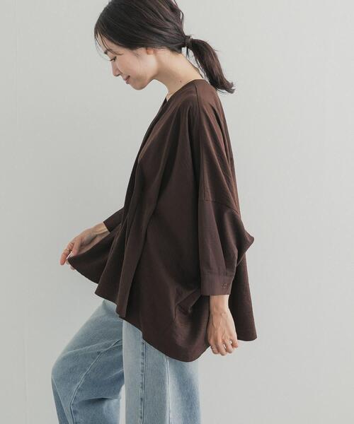 URBAN RESEARCH DOORS(アーバンリサーチドアーズ)の「ウエストタックドルマンブラウス(シャツ/ブラウス・レディース・ホワイト系その他/ブラウン・FREE)」の10枚目の写真