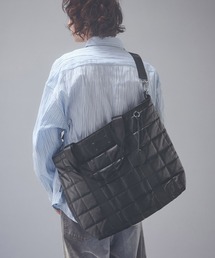 mko13955-w-r leather quilting BIG tote キルティングトートバッグ(AP2629017)