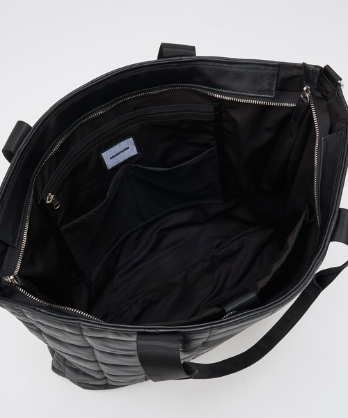 ADAM PATEK(アダムパテック)の「mko13955-w-r leather quilting BIG tote キルティングトートバッグ(AP2629017)(トートバッグ・メンズ・ブラック・FREE)」の11枚目の写真