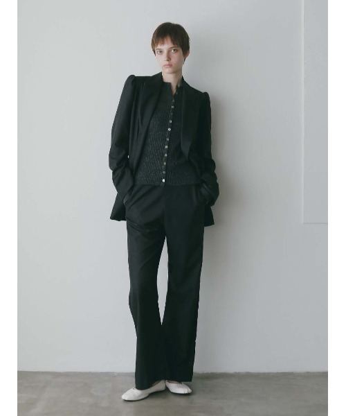 HER.(ハー)の「アルパカミックスリブニットカーディガン(ニット/セーター・レディース・チャコールグレー/ブラック・FREE)」の4枚目の写真