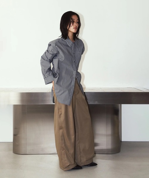 CONZ(コンズ)の「label over shirt(unisex)(シャツ/ブラウス・レディース・ブラック/ブルー・FREE)」の20枚目の写真