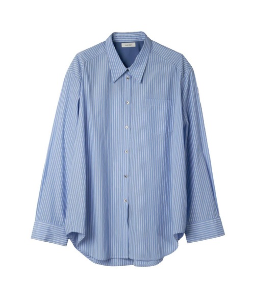 CONZ(コンズ)の「label over shirt(unisex)(シャツ/ブラウス・レディース・ブラック/ブルー・FREE)」の10枚目の写真