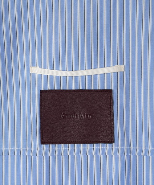 CONZ(コンズ)の「label over shirt(unisex)(シャツ/ブラウス・レディース・ブラック/ブルー・FREE)」の4枚目の写真