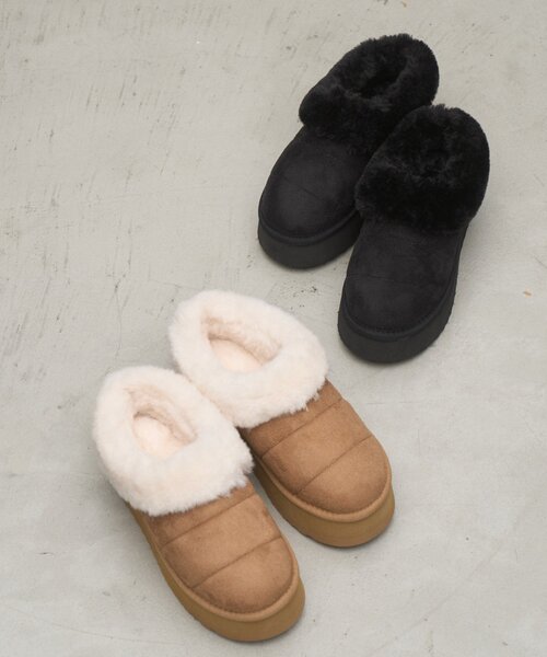 CIAOPANIC TYPY(チャオパニックティピー)の「:【ZOZO限定】ムートンサンダル(その他シューズ・レディース・ブラック/ベージュ・MEDIUM/SMALL/LARGE)」の3枚目の写真