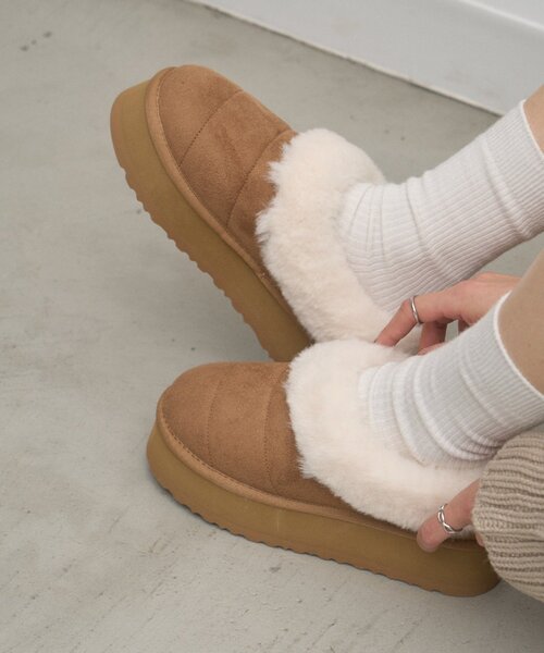 CIAOPANIC TYPY(チャオパニックティピー)の「:【ZOZO限定】ムートンサンダル(その他シューズ・レディース・ブラック/ベージュ・MEDIUM/SMALL/LARGE)」の9枚目の写真