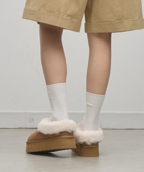 CIAOPANIC TYPY(チャオパニックティピー)の「:【ZOZO限定】ムートンサンダル(その他シューズ・レディース・ブラック/ベージュ・MEDIUM/SMALL/LARGE)」の12枚目の写真
