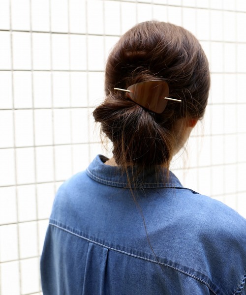 rapiecage（ラピエサージュ）の「プレート水牛 マジェステ（バレッタ/ヘアクリップ・レディース・ブラウン/ダークブラウン・FREE）」の7枚目の写真