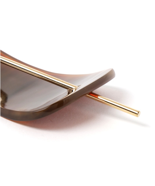 rapiecage（ラピエサージュ）の「プレート水牛 マジェステ（バレッタ/ヘアクリップ・レディース・ブラウン/ダークブラウン・FREE）」の5枚目の写真