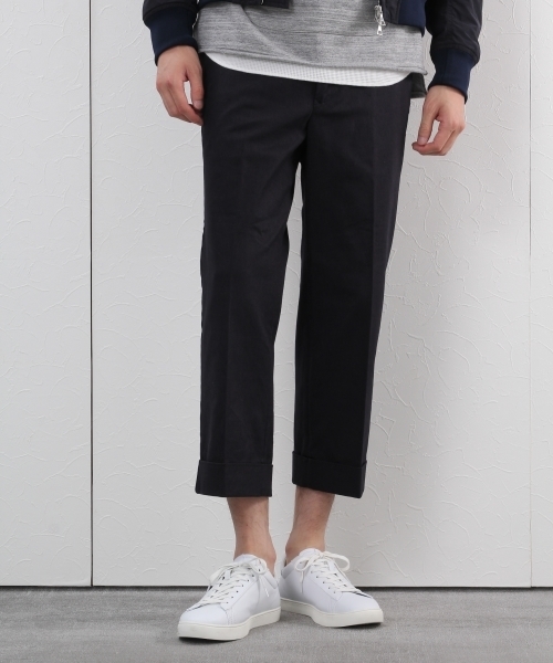 GLOBAL WORK（グローバルワーク）の「ストレッチワイドクロップド/724401（その他パンツ・メンズ・ベージュ/ネイビー・LARGE/SMALL/MEDIUM）」の2枚目の写真