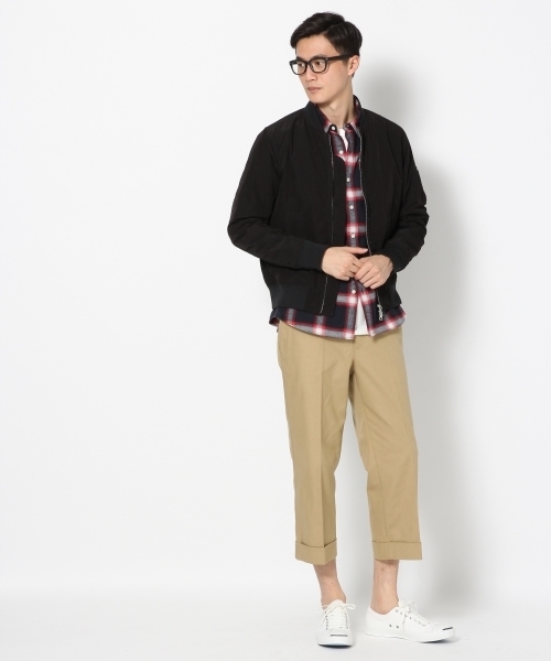 GLOBAL WORK（グローバルワーク）の「ストレッチワイドクロップド/724401（その他パンツ・メンズ・ベージュ/ネイビー・LARGE/SMALL/MEDIUM）」の8枚目の写真