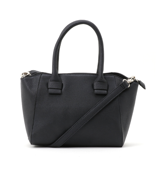 KOBE LETTUCE（コウベレタス）の「2wayシンプルフェイクレザートートバッグ（トートバッグ・レディース・コーラルピンク/オフホワイト/グレー/ネイビー/イエロー/ブラック/ピンクベージュ/キャメル/モスグリーン/ボルドー/ブラウン/ブルー系その他・ONE SIZE）」の3枚目の写真