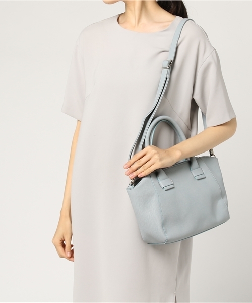 KOBE LETTUCE（コウベレタス）の「2wayシンプルフェイクレザートートバッグ（トートバッグ・レディース・コーラルピンク/オフホワイト/グレー/ネイビー/イエロー/ブラック/ピンクベージュ/キャメル/モスグリーン/ボルドー/ブラウン/ブルー系その他・ONE SIZE）」の20枚目の写真