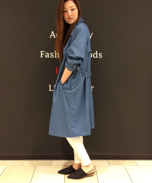 LBC（エルビーシー）の「デニムショップコート          （デニムジャケット・レディース・ブルー/ネイビー・LARGE/MEDIUM）」の12枚目の写真