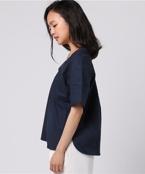 UNRELISH(アンレリッシュ)の「スキッパーコットンブラウス(シャツ/ブラウス・レディース・ホワイト/レッド/ネイビー・MEDIUM)」の7枚目の写真