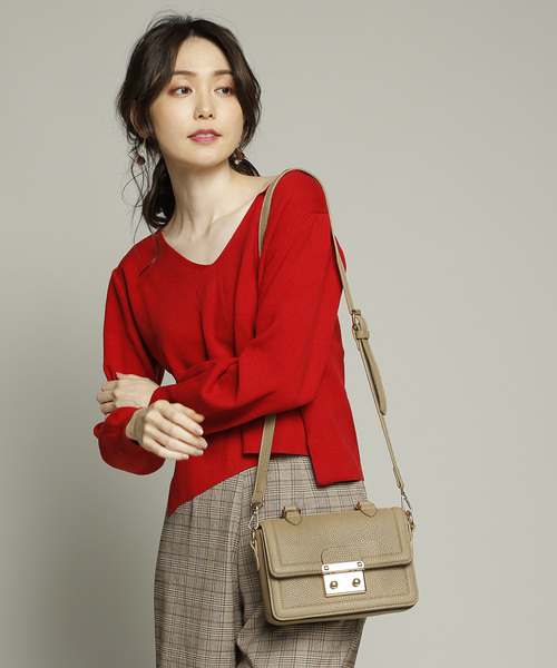 PLAIN CLOTHING(プレーンクロージング)の「クラシック2wayショルダーバッグ(ショルダーバッグ・レディース・ライトグレー/ブラック/ネイビー/グレー/レッド/モカ・FREE)」の21枚目の写真