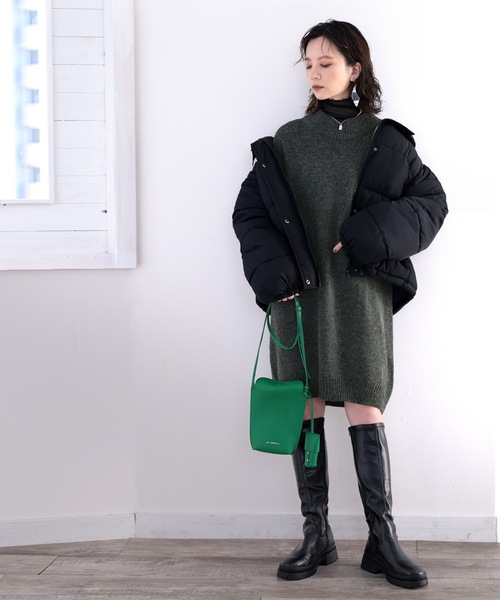 セール ハイネック無地ロング丈ニットワンピース 長袖 ニット セーター Classicalelf クラシカルエルフ のファッション通販 Zozotown