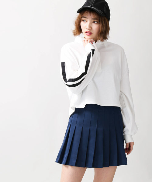 WEGO（ウィゴー）の「WEGO/プリーツミニスカート（スカート・レディース・ホワイト/ブラック/レッド/ネイビー/ライトパープル・SMALL/MEDIUM）」の4枚目の写真