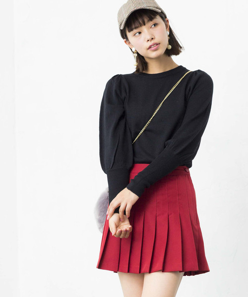 WEGO（ウィゴー）の「WEGO/プリーツミニスカート（スカート・レディース・ホワイト/ブラック/レッド/ネイビー/ライトパープル・SMALL/MEDIUM）」の5枚目の写真