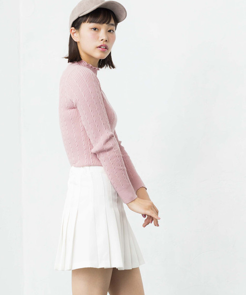 WEGO（ウィゴー）の「WEGO/プリーツミニスカート（スカート・レディース・ホワイト/ブラック/レッド/ネイビー/ライトパープル・SMALL/MEDIUM）」の2枚目の写真