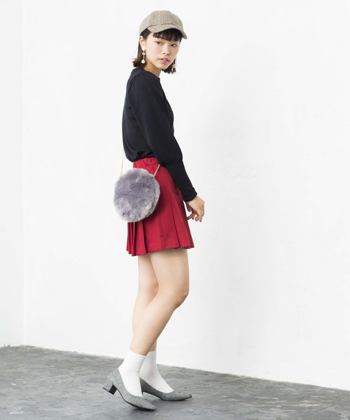 WEGO（ウィゴー）の「WEGO/プリーツミニスカート（スカート・レディース・ホワイト/ブラック/レッド/ネイビー/ライトパープル・SMALL/MEDIUM）」の12枚目の写真