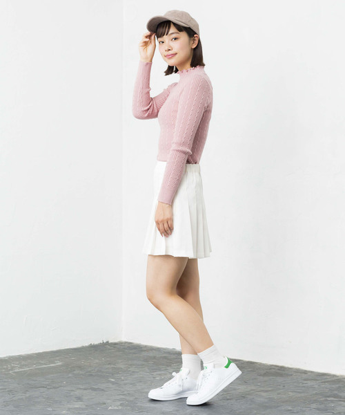 WEGO（ウィゴー）の「WEGO/プリーツミニスカート（スカート・レディース・ホワイト/ブラック/レッド/ネイビー/ライトパープル・SMALL/MEDIUM）」の15枚目の写真