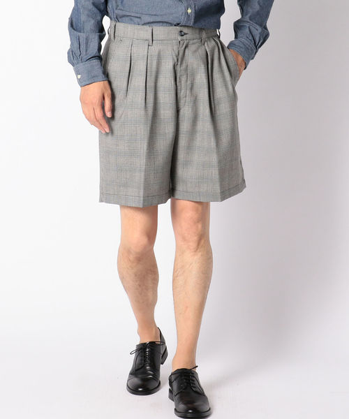 CEASTERS（ケステル）の「CEASTERS: 2プリーツ ウールイージー ショーツ グレンチェック（その他パンツ・メンズ・グレー・44/46/48）」の2枚目の写真