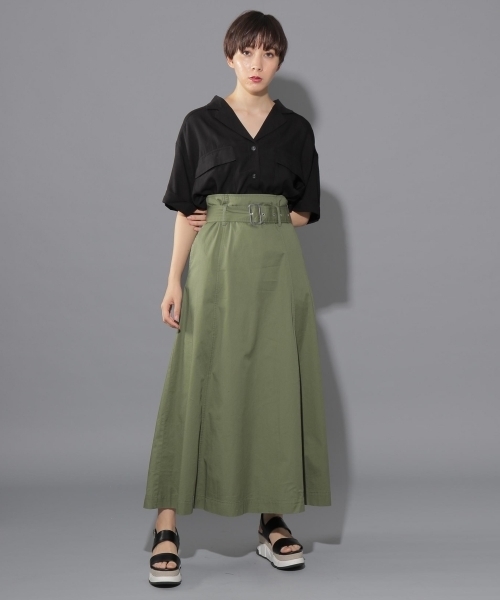 PAGEBOY(ページボーイ)の「オープンカラーシャツ(シャツ/ブラウス・レディース・ブラック/テラコッタ/ベージュ/カーキ・FREE)」の8枚目の写真