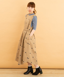 プードルアップリケジャンパースカート プードルアップリケジャンパースカート