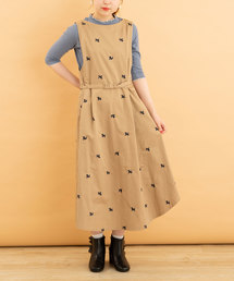 プードルアップリケジャンパースカート プードルアップリケジャンパースカート トイプードル