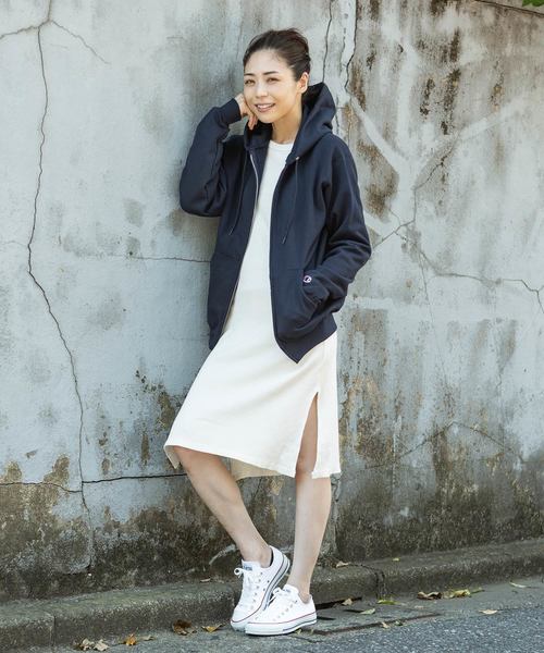 Champion(チャンピオン)の「【champion】 レディース チャンピオン ライト裏起毛 ジップパーカー(パーカー・レディース・ブラック/ネイビー/グレー/チャコール・S/M/L)」の10枚目の写真