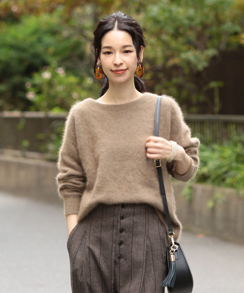 SHIPS（シップス）の「ヘアリークルーネックプルオーバー◇（ニット