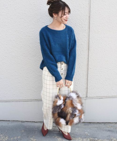 SHIPS（シップス）の「ヘアリークルーネックプルオーバー◇（ニット