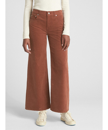 GAP | ハイライズ ワイドレッグ アンクル コーデュロイパンツ(その他パンツ)