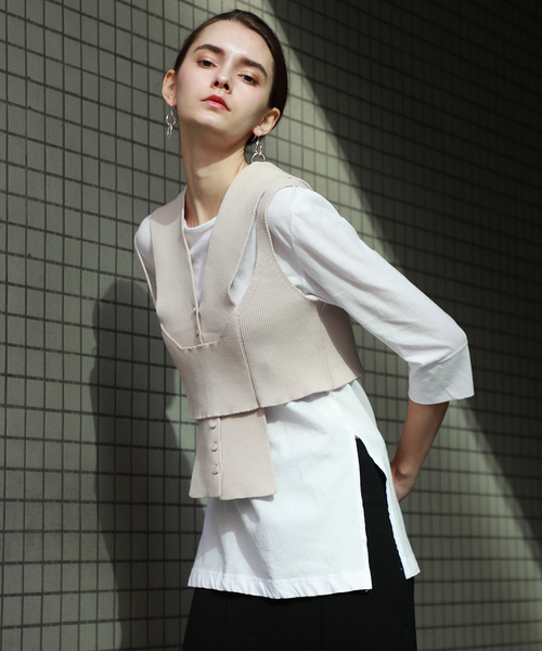 TAN（タン）の「【TAN】レイヤードリブキャミソール 19SS-2（キャミソール・レディース・ブラック/ベージュ/グリーン・FREE）」の15枚目の写真