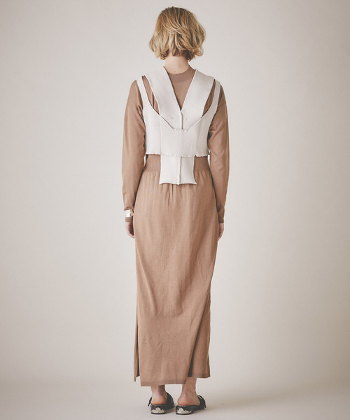 TAN（タン）の「【TAN】レイヤードリブキャミソール 19SS-2（キャミソール・レディース・ブラック/ベージュ/グリーン・FREE）」の18枚目の写真