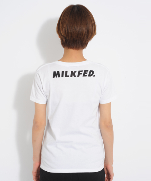 MILKFED.（ミルクフェド）の「S/S BASIC TEE MILKFED E（Tシャツ/カットソー・レディース・ホワイト・MEDIUM/SMALL）」の4枚目の写真