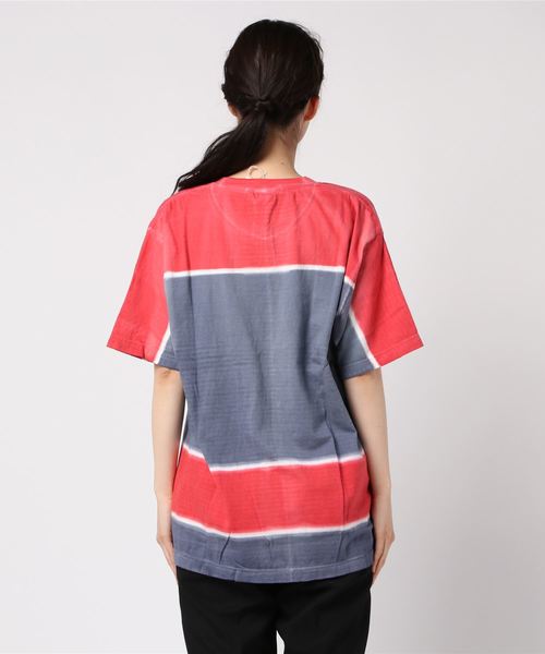AOZORA（アオゾラ）の「AOZORA/アオゾラ　 チュウセンパネルボーダーTEE W（Tシャツ/カットソー・レディース・ネイビー/オリーブ・FREE）」の4枚目の写真