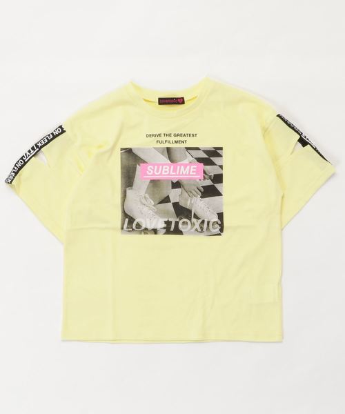 テープロゴ転写プリント半袖Tシャツ テープロゴ転写プリント半袖Tシャツ