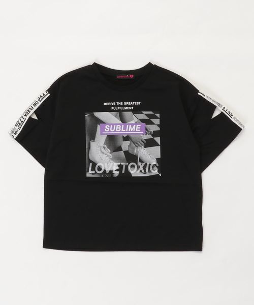 テープロゴ転写プリント半袖Tシャツ テープロゴ転写プリント半袖Tシャツ