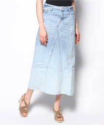 goa | 13OZ グラデーションデニムロングスカート(デニムスカート)